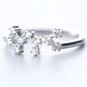 😍Zodiac Constellations Sagittarius Silver Size Adjustable Ring For Women, F182